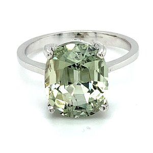 Mint Green Tourmaline 6.80ct Solid 14K Gold Ring